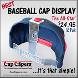 CAP CAPERS - All-Star Advanced Set (12 Pcs.) - baseball cap rack display, organizer and storage