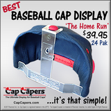 CAP CAPERS - Home Run Pack (24 Pcs.) - baseball cap rack display, organizer and storage